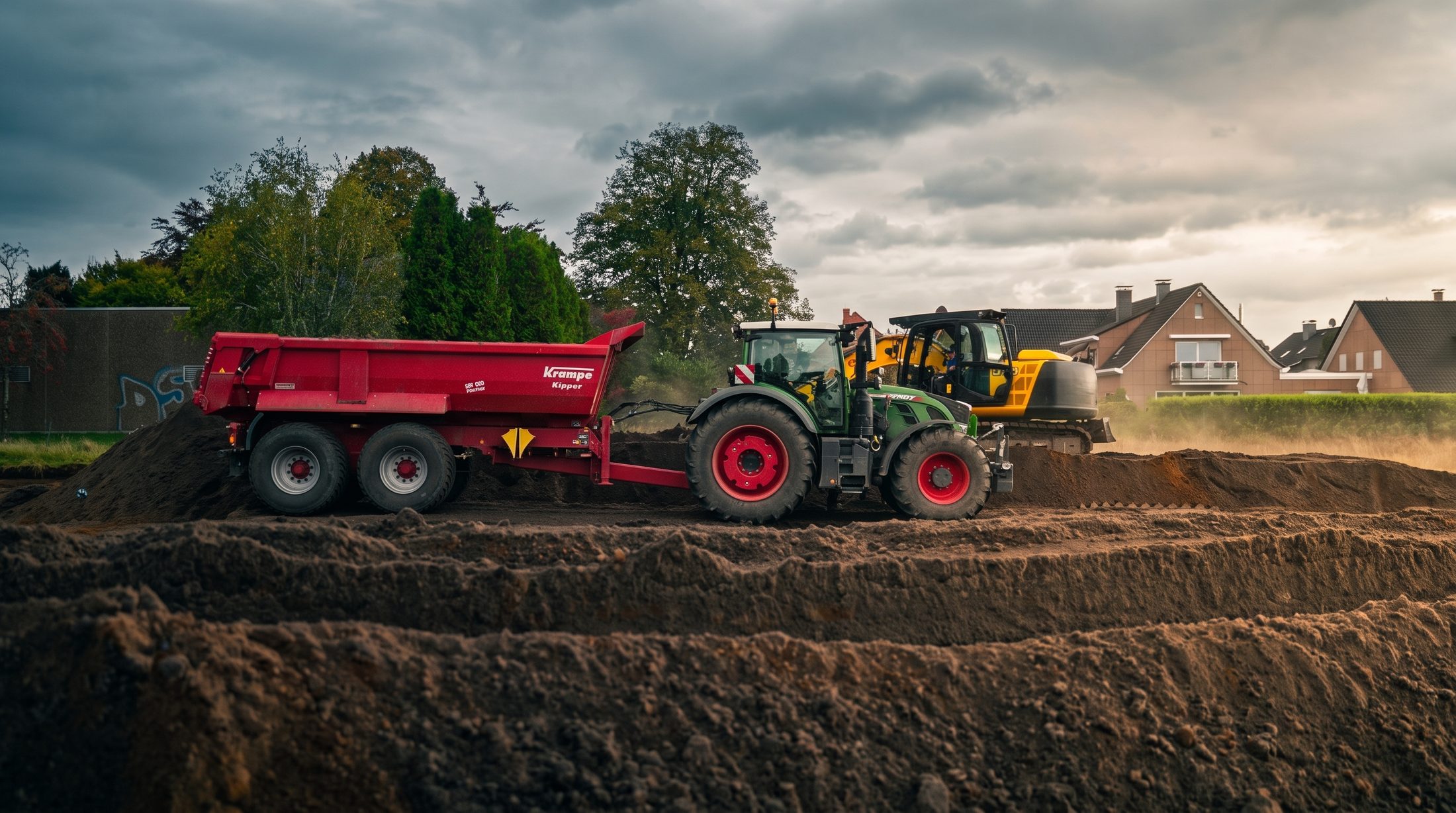 Fendt-Schlepper mit Krampe-Muldenkipper
